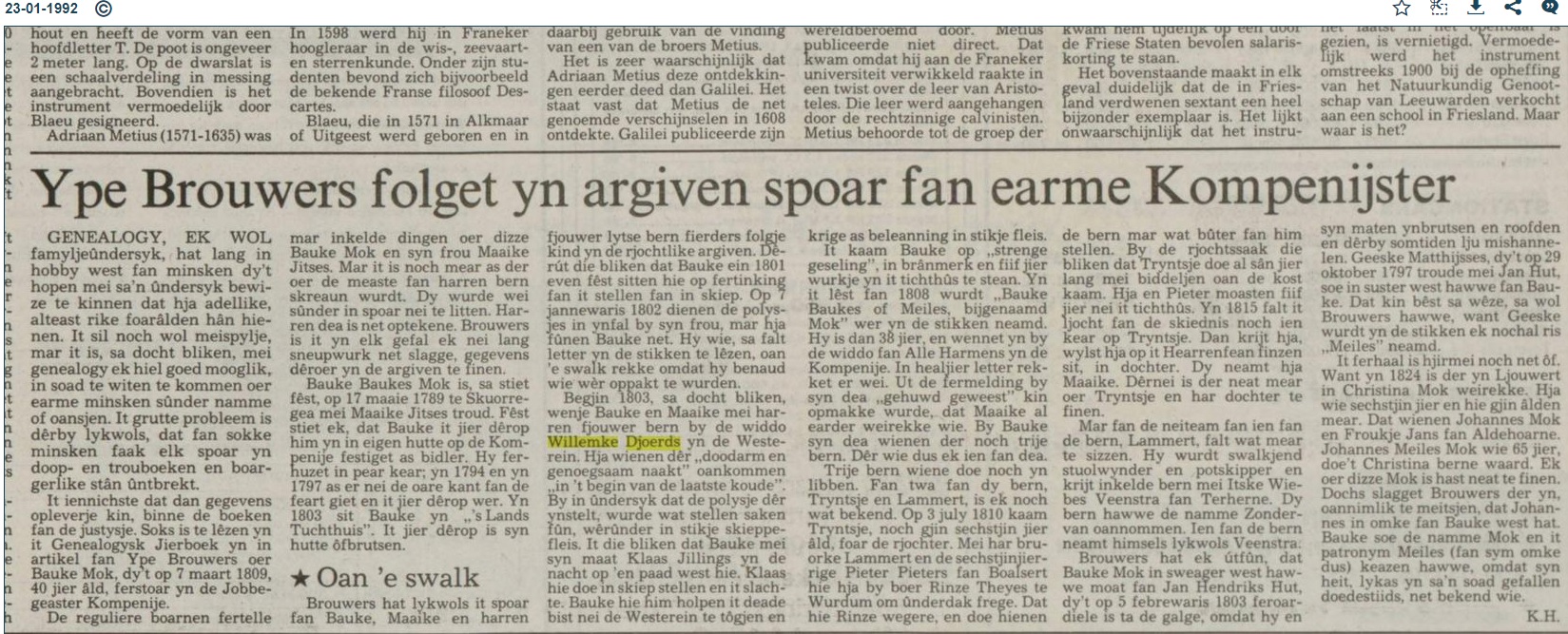 vlak voor hertrouwen hadden ze vreemde kostgangers, zie ook GenJB 1990, p. 107/108 :)